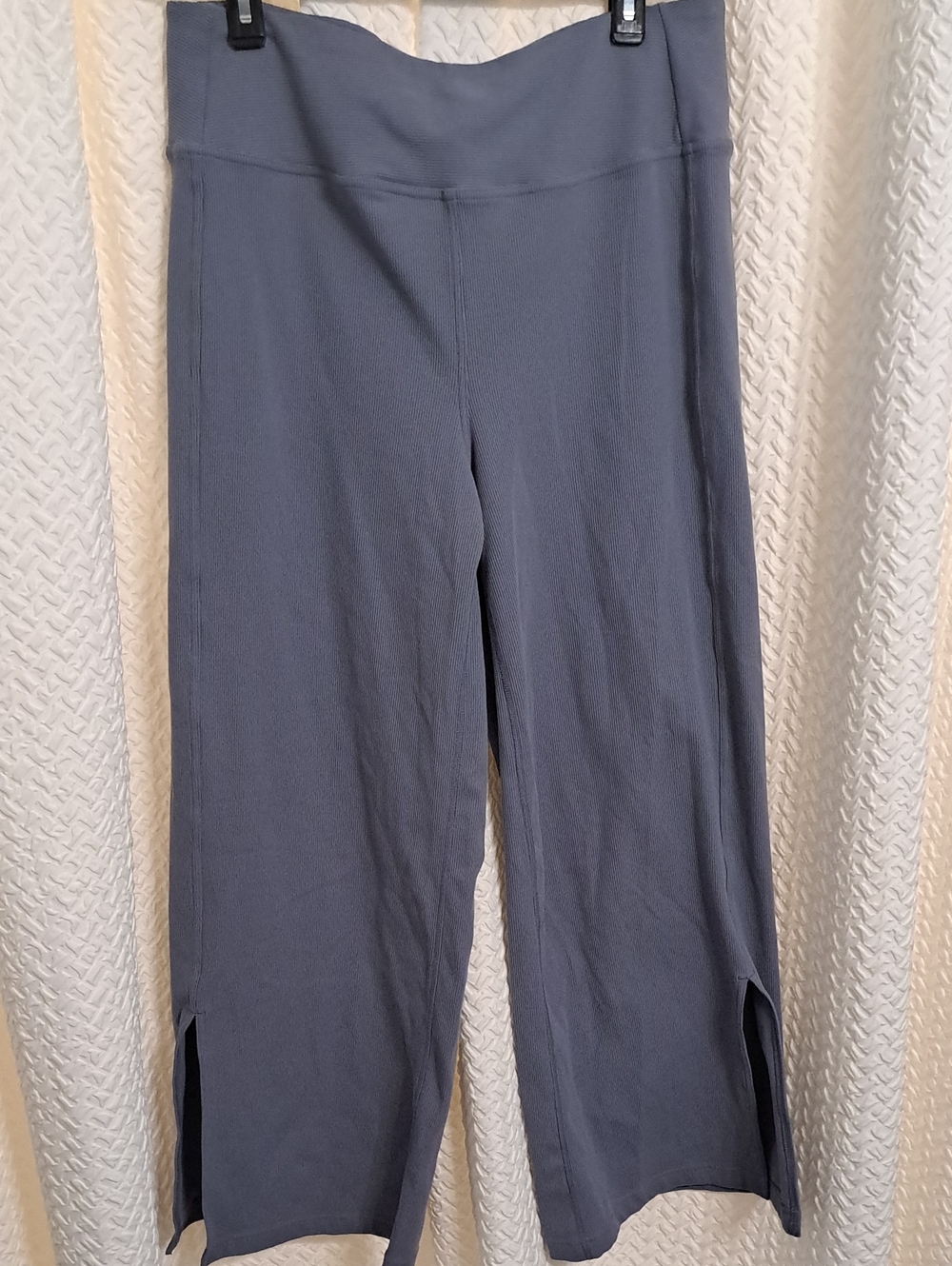 Zella Wide-Leg Split Hem Pants in Slate Blue